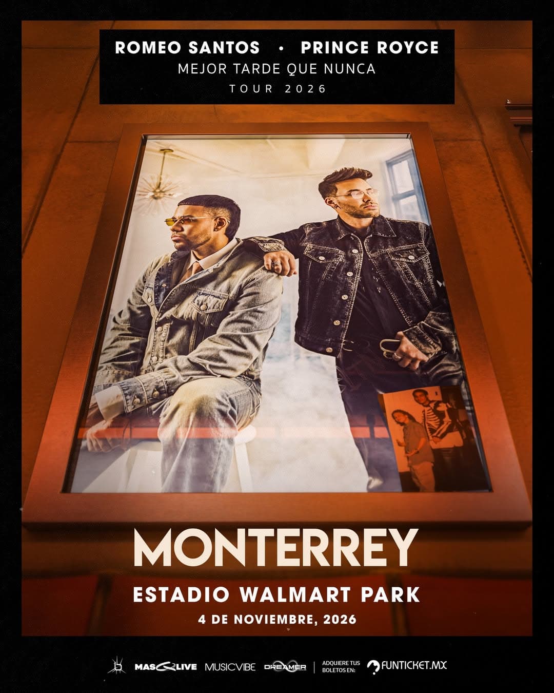 concierto romeo santos y prince royce en monterrey 2026