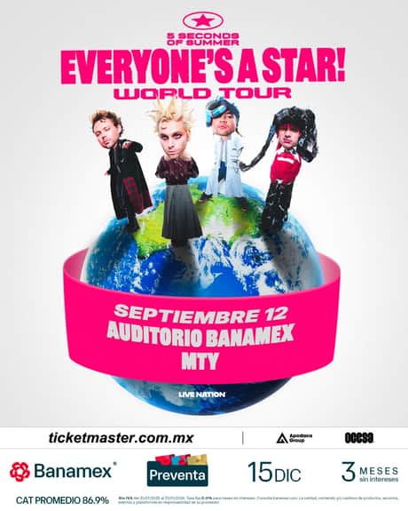 Concierto 5 Seconds of Summer en Monterrey