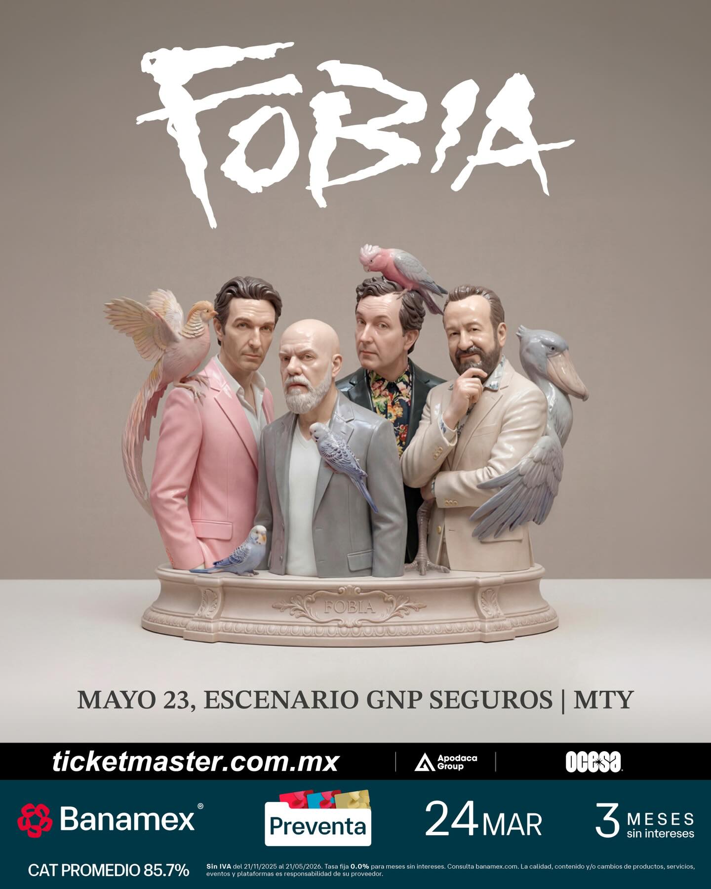 Concierto Fobia en Monterrey