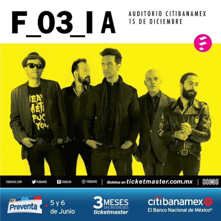 Fobia Auditorio Citibanamex 2018