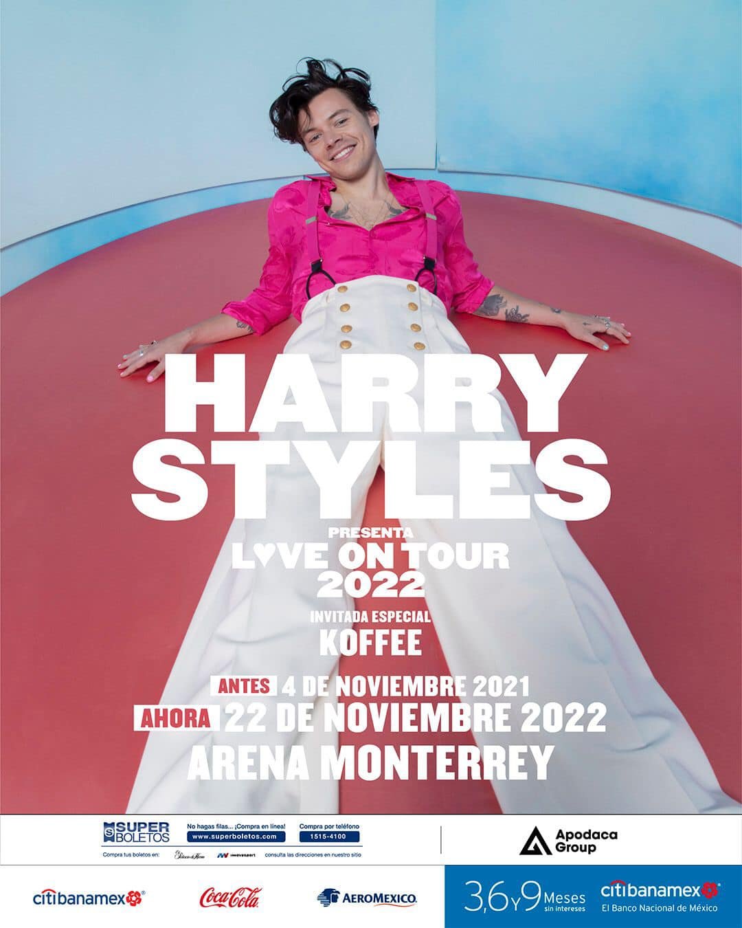 Conciertos en Monterrey 2022 Harry Styles Arena Monterrey