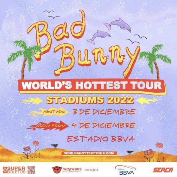 Bad Bunny en el estadio bbva de monterrey diciembre 2022 conciertos en monterrey