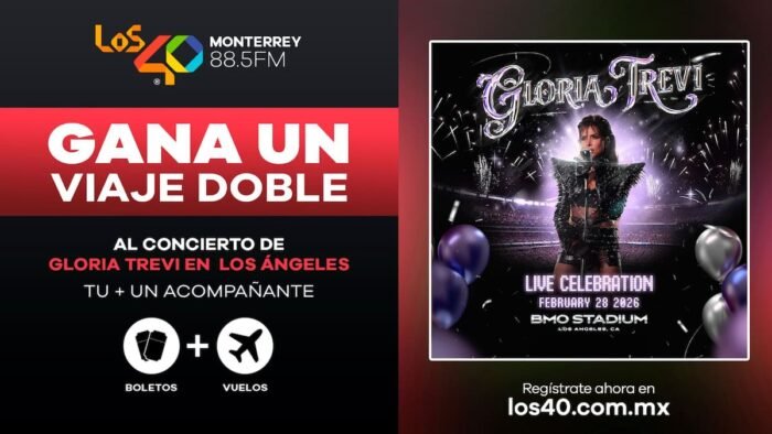Los40 te invita a ser parte de la fiesta que celebra la trayectoria de Gloria Trevi en Los Ángeles.