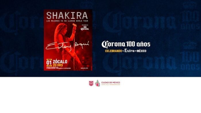 Shakira ofrecerá un espectacular concierto gratuito en el Zócalo de la CDMX, celebrando el centenario de Corona.