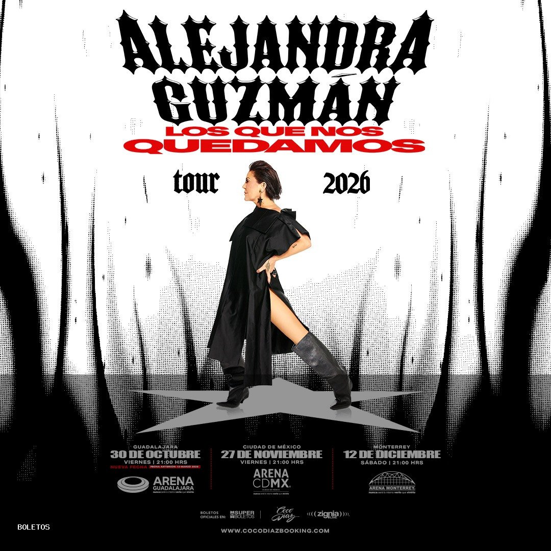Concierto La energía de Alejandra Guzmán se apoderará de la Arena Monterrey este 2026 en Monterrey