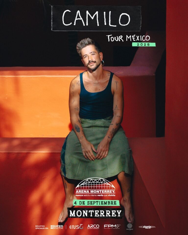 poster camilo en arena monterrey 2026 tour mexico